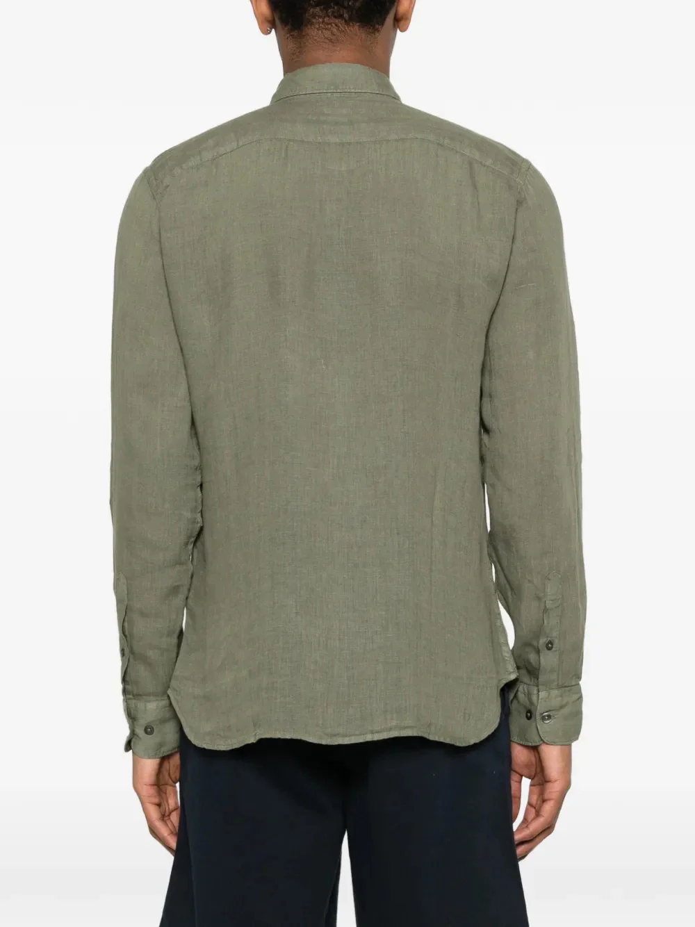 120% Lino Classic 100% Linen Slim-Fit Long-Sleeve Shirt for Men - Image 4