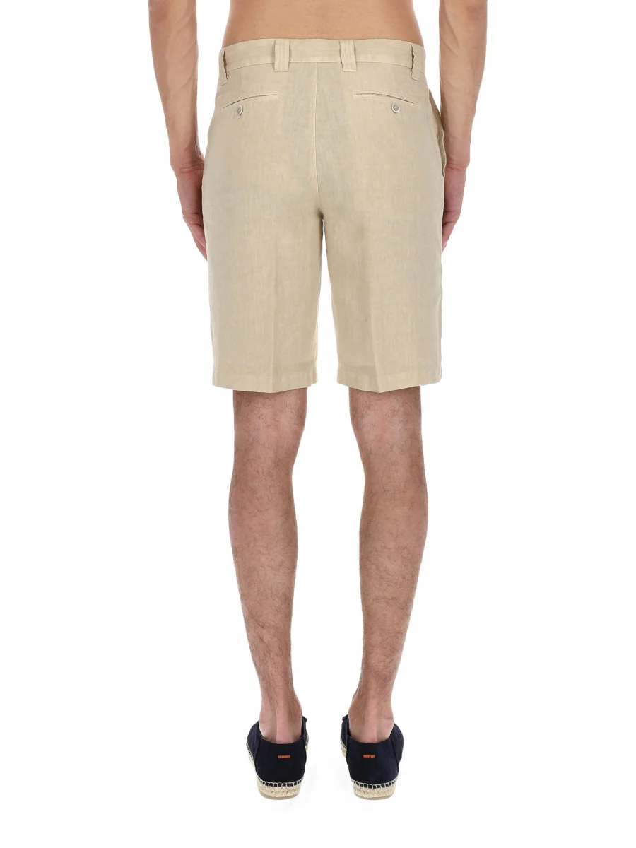 120% Lino Linen Shorts Size 48 IT - Image 5