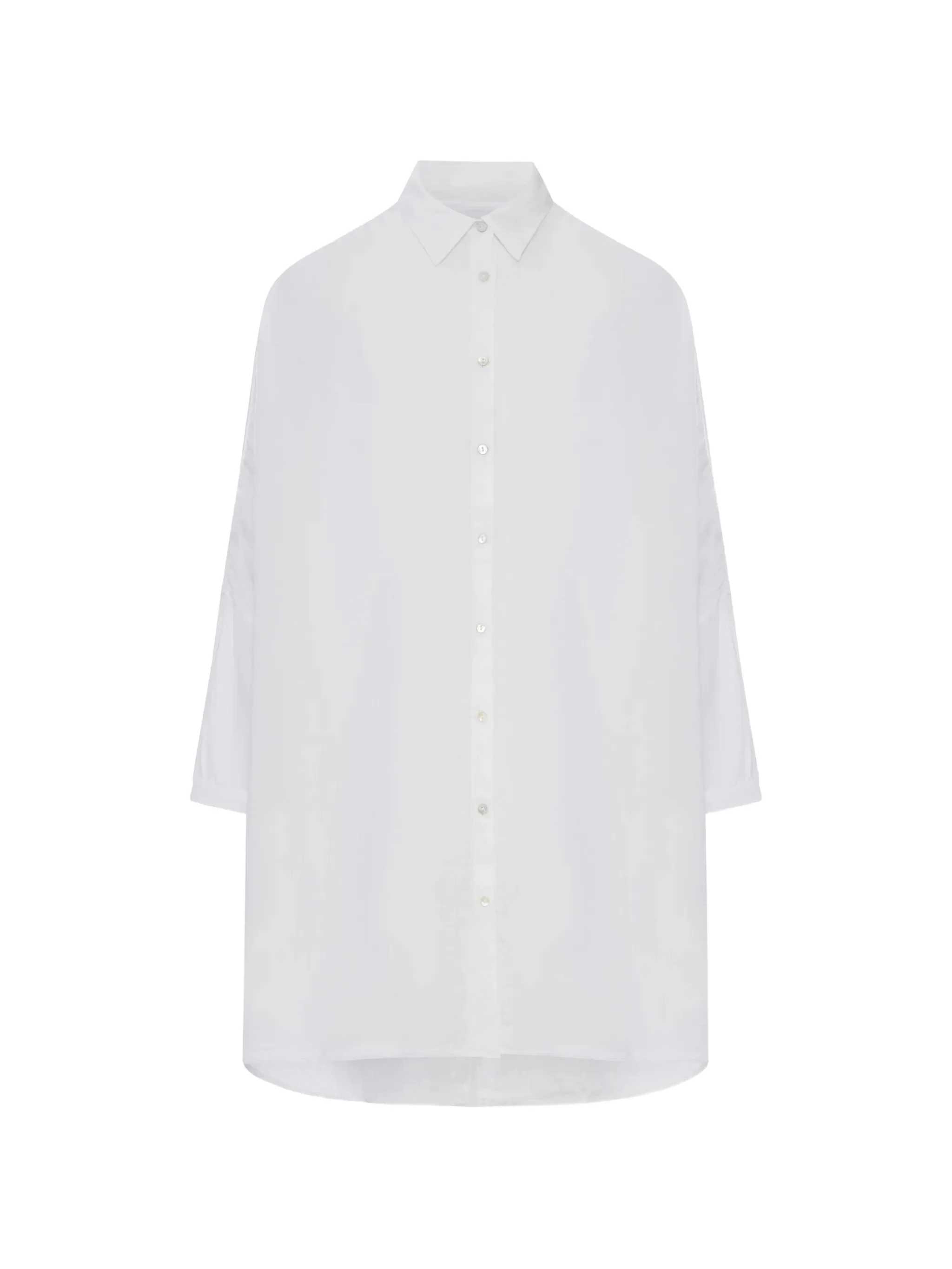 120% Lino Short Sleeve Linen Shirt for Women
