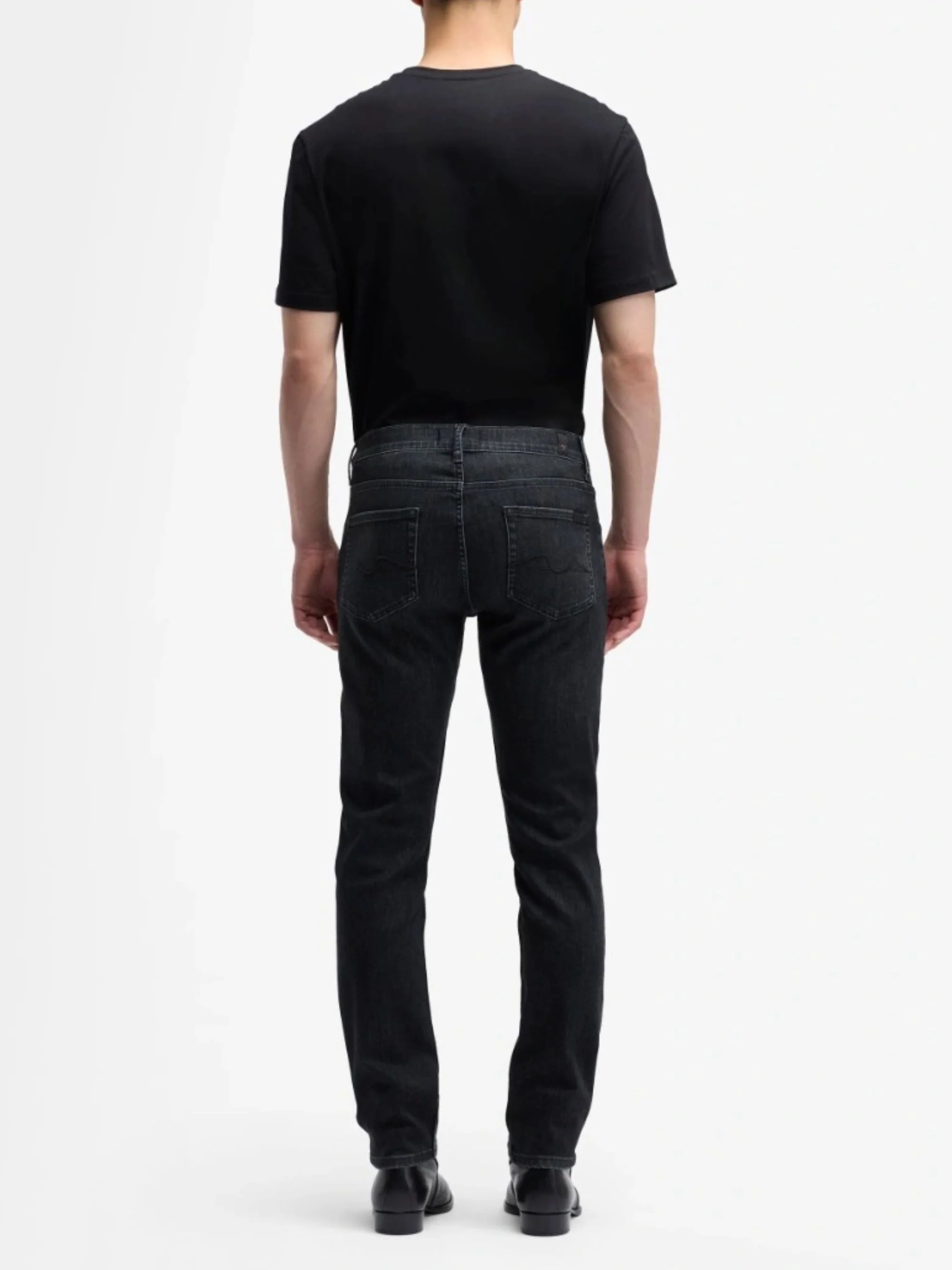 7 For All Mankind Classic Cotton Denim Jeans with Belt Loops and Five Pockets - Image 3