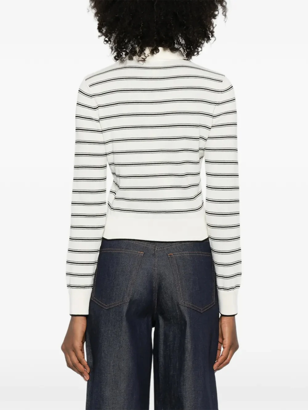 A.p.c. Classic Cotton Button-Front Sweater, Size S - Image 4