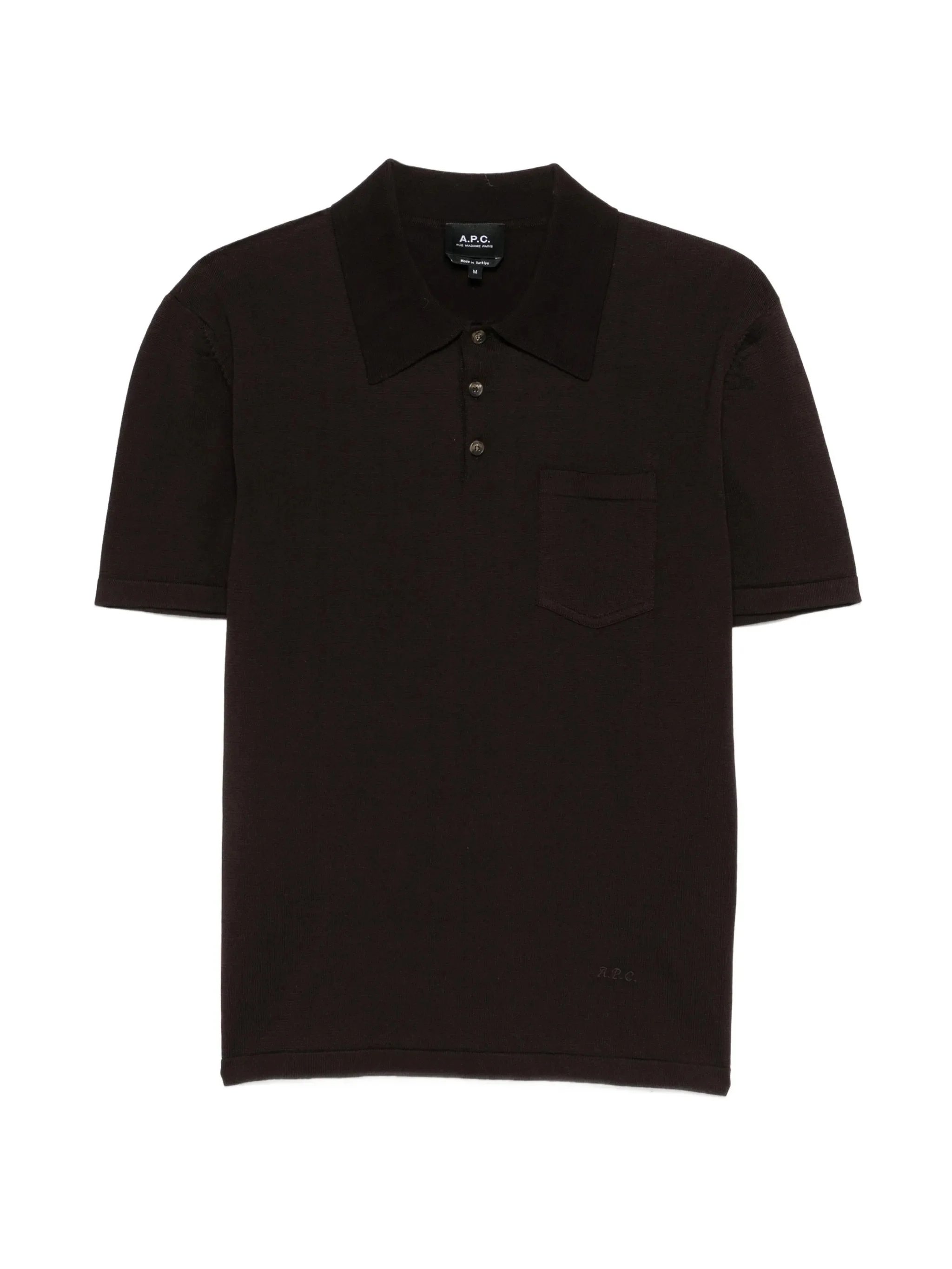 A.p.c. Classic Short-Sleeved Polo Shirt with Chest Pocket