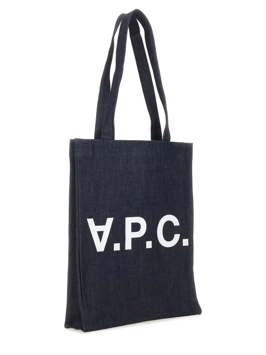 A.p.c. Cotton Denim Tote Handbag - 37 CM x 30 CM x 8 CM - Image 3
