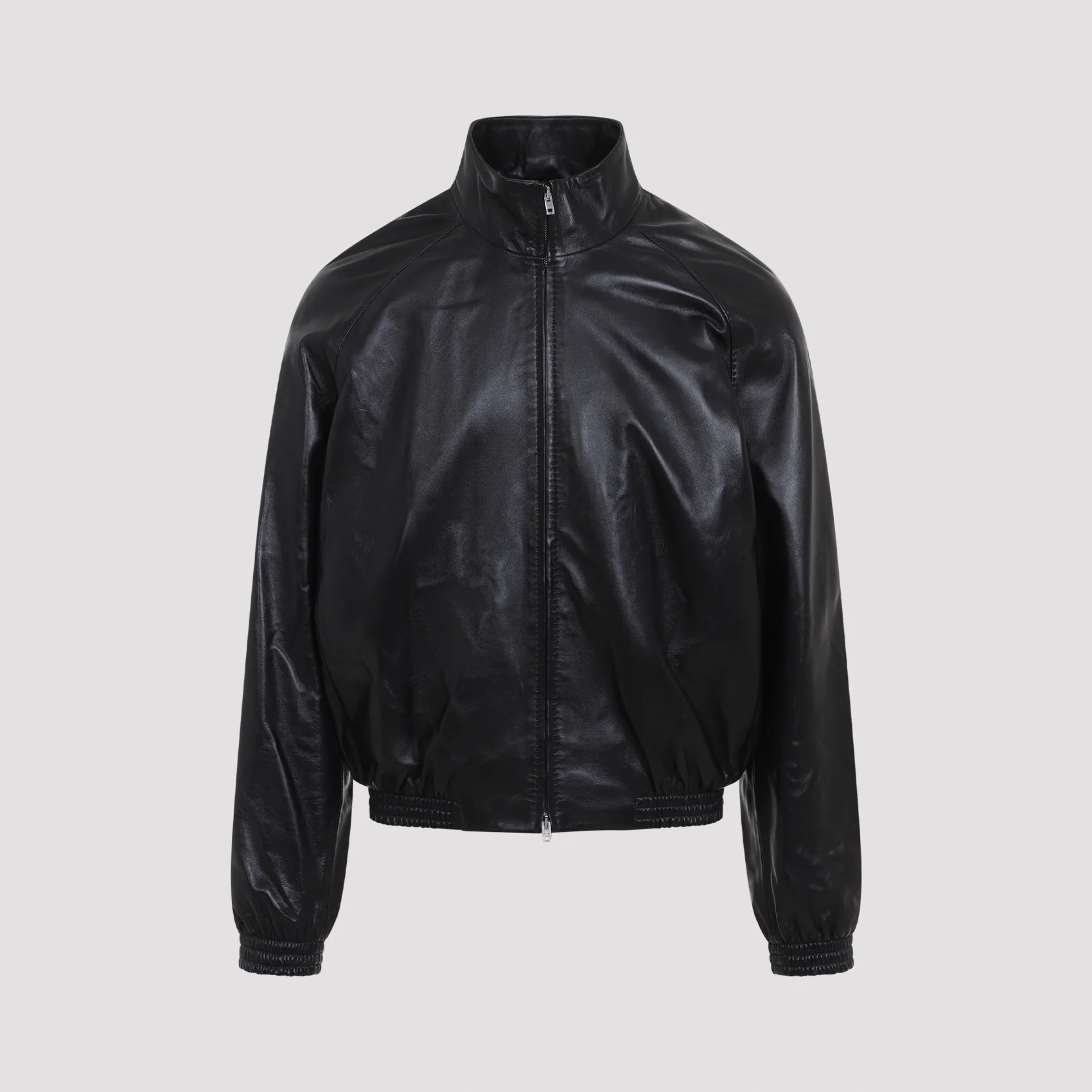Acne Studios LETHEstanether Lamb Leather Bomber Jacket - Image 3