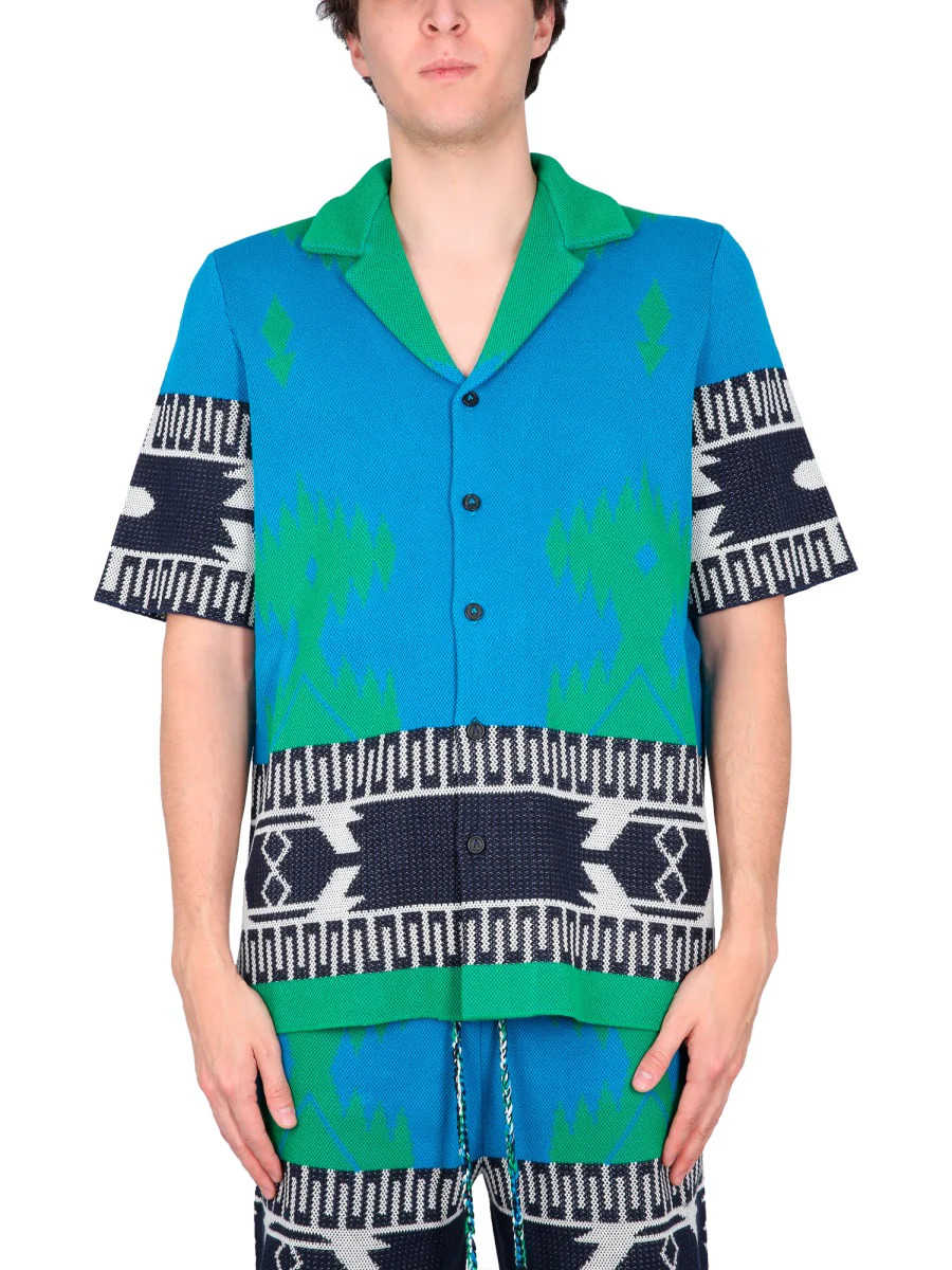 ALANUI Jacquard Cotton Short Sleeve Icon Shirt