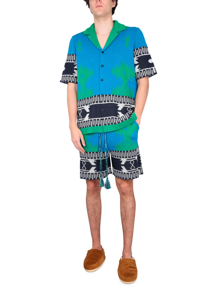 ALANUI Jacquard Cotton Short Sleeve Icon Shirt - Image 2