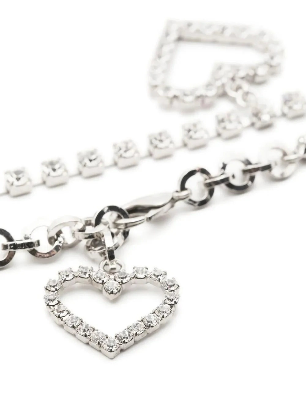 ALESSANDRA RICH Crystal Necklace with Heart Pendants - Image 5