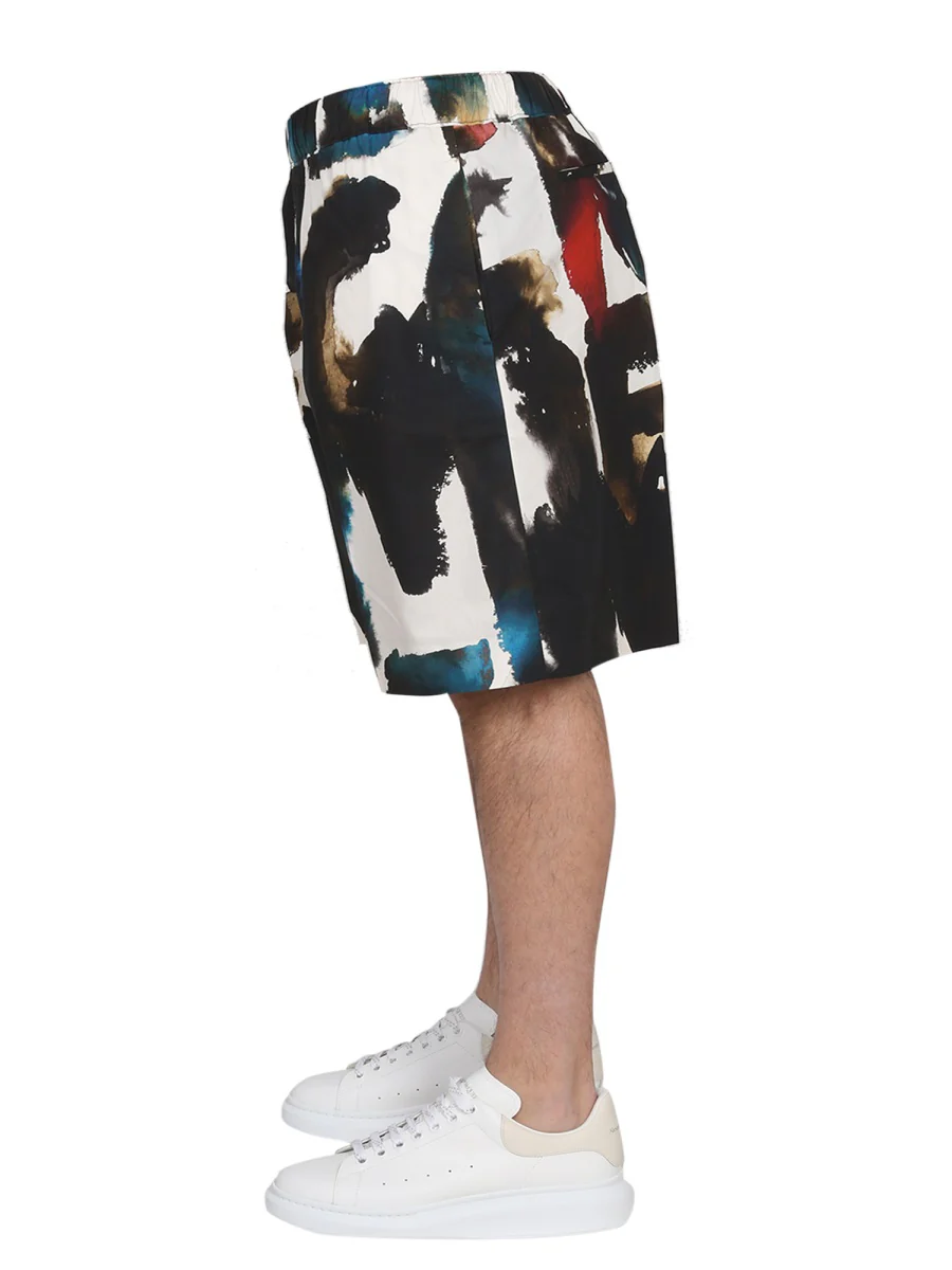 ALEXANDER McQUEEN All Over Logo Shorts - Image 3