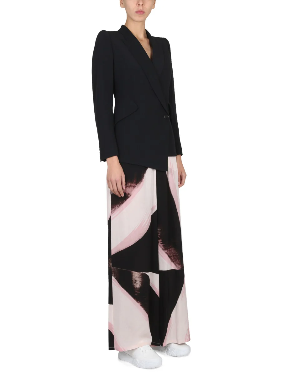 ALEXANDER McQUEEN High Waist Brushstroke Graphic Trousers - Image 2