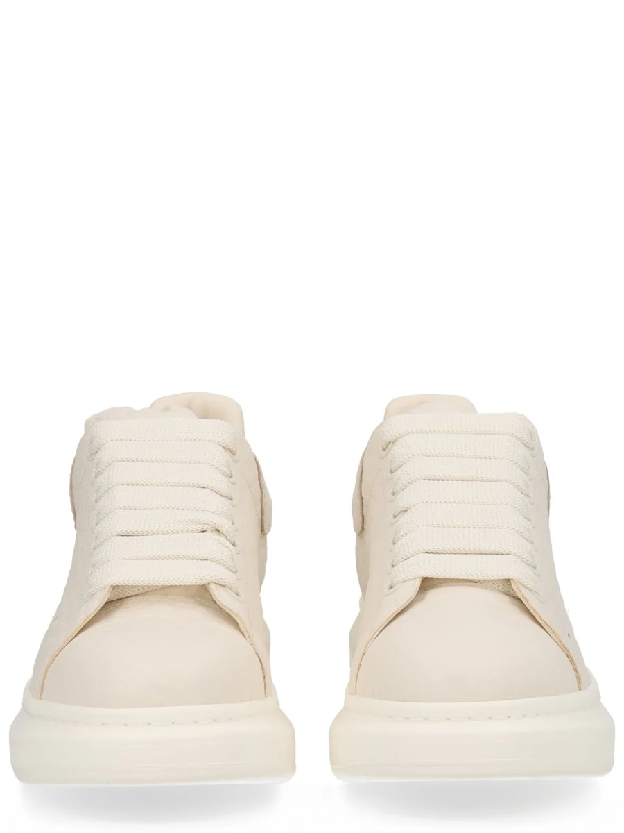 ALEXANDER McQUEEN Leather Sneakers with Leather Heel