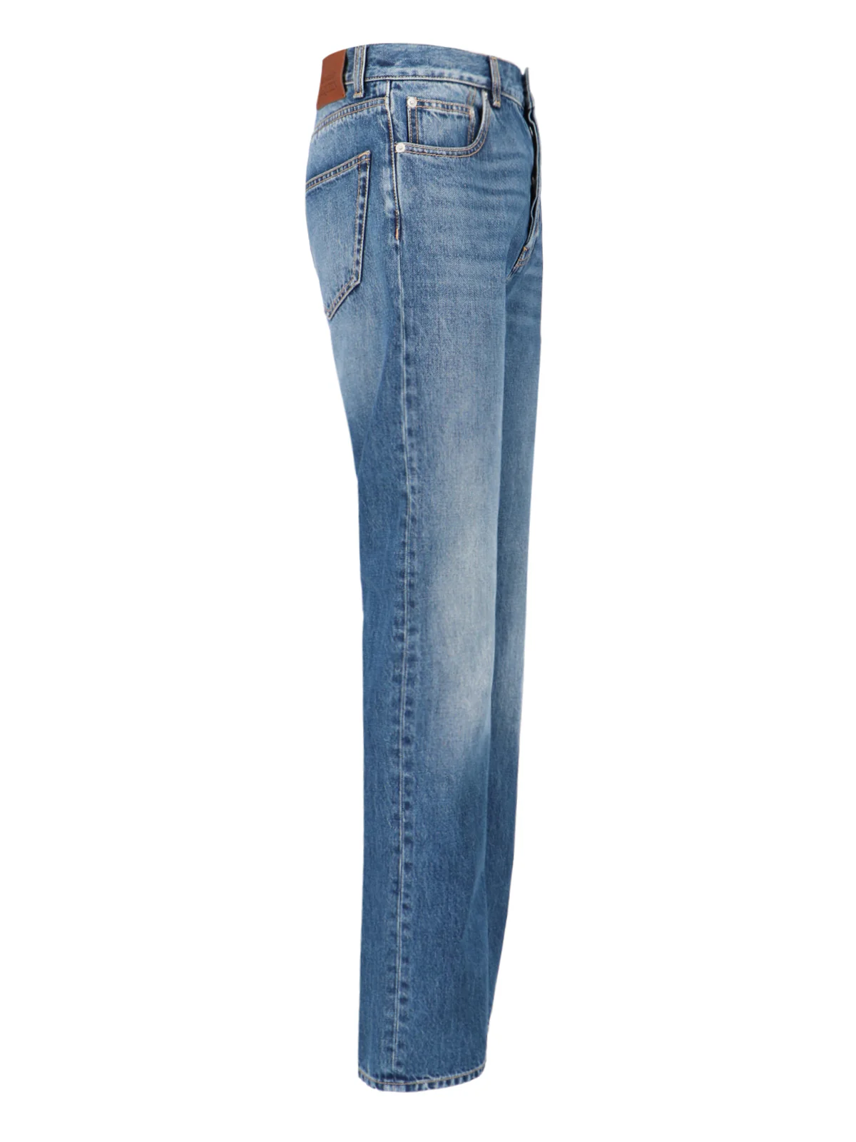 Alexander Mcqueen Men's Denim Jeans with Cow Leather Details - Image 3