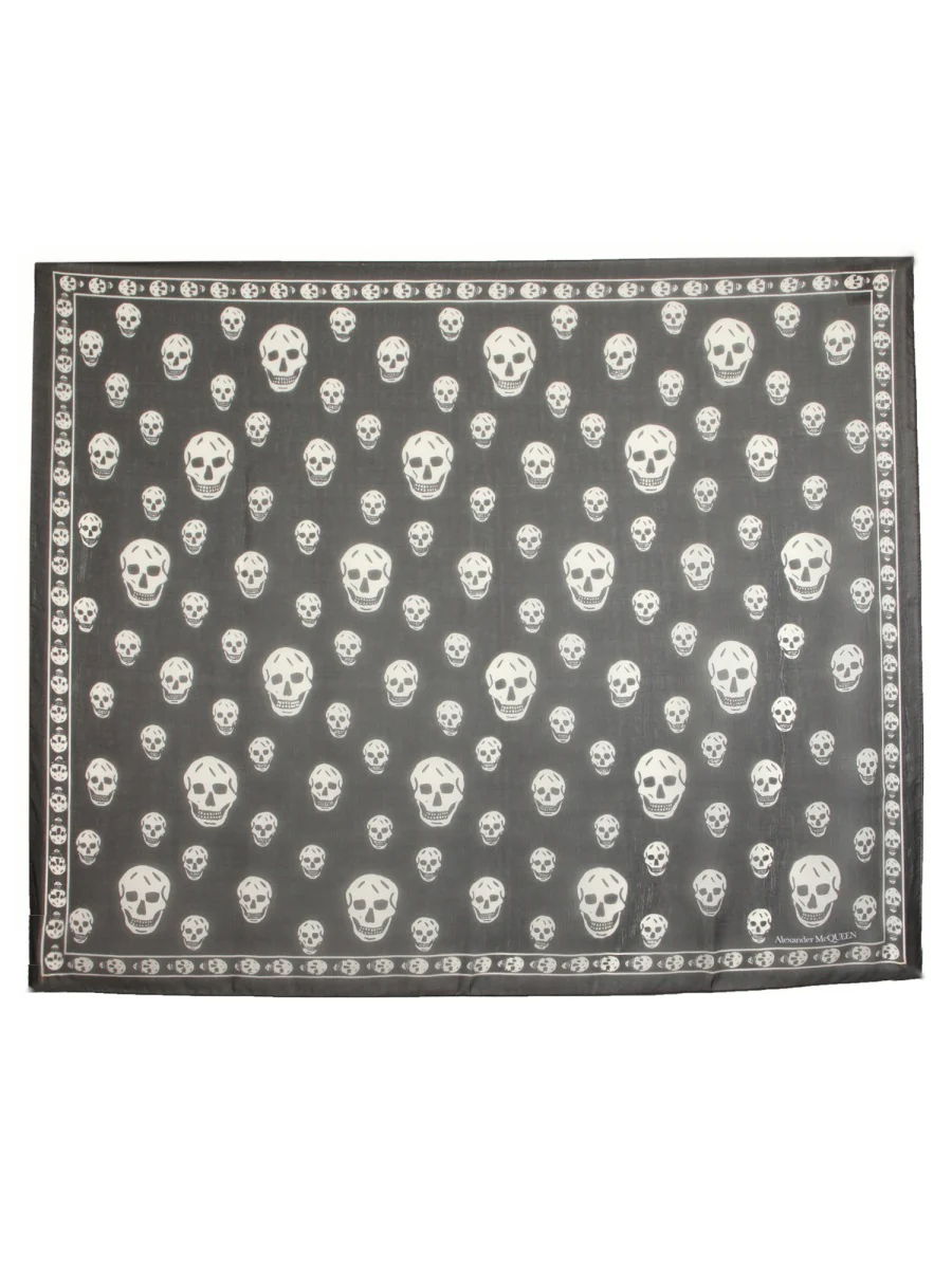 Alexander Mcqueen Mini Skull Print Classic Scarf - Image 2