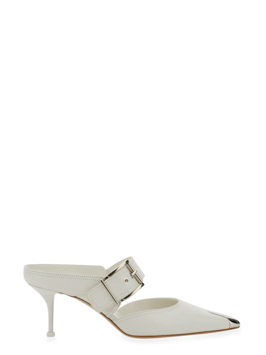 ALEXANDER McQUEEN Pointed-toe Buckled Mules