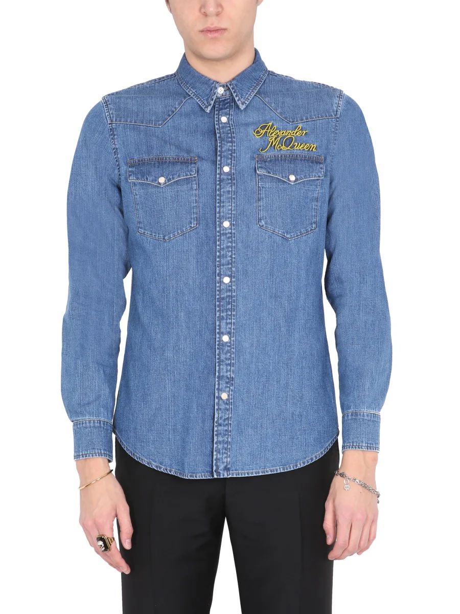 ALEXANDER McQUEEN Shirt with Embroidered Logo