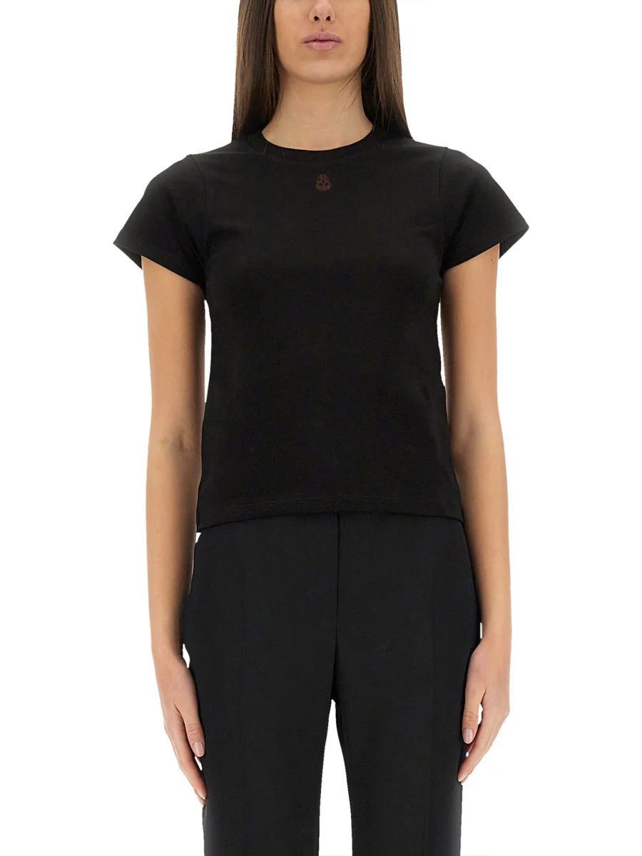 ALEXANDER McQUEEN Skull Embroidered Crewneck T-shirt - Image 5