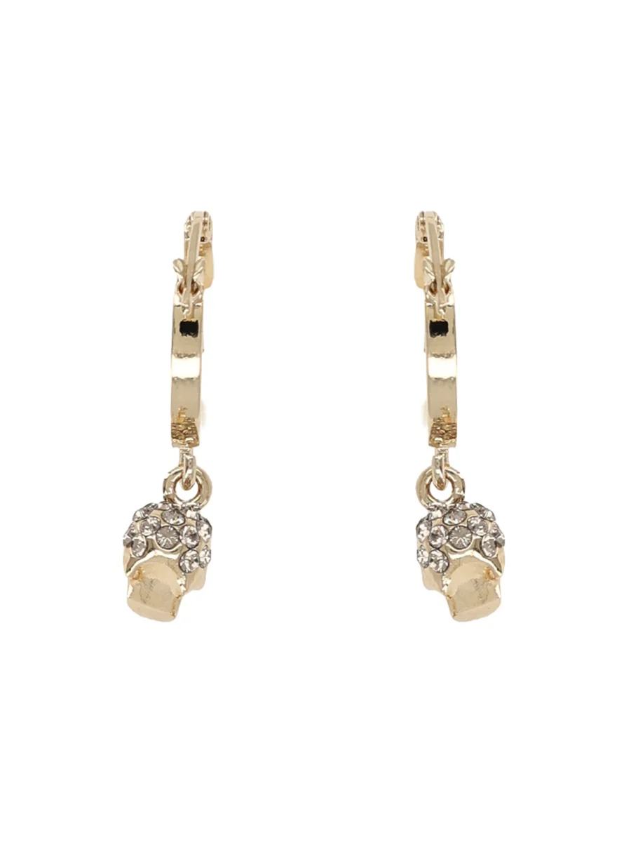 ALEXANDER McQUEEN Skull Mini Creole Hoop Earrings - Image 3