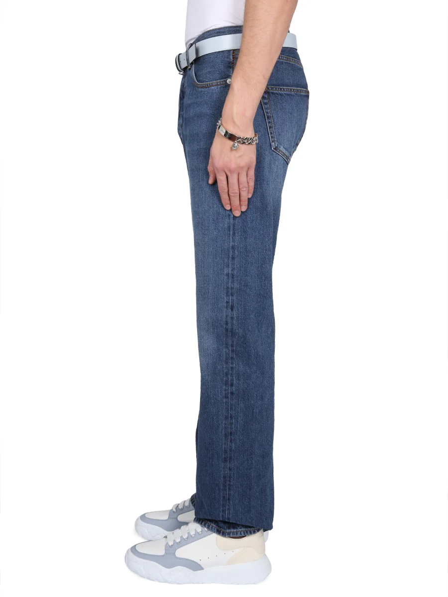 ALEXANDER McQUEEN Turn-up Cuff Straight-leg Jeans - Image 3