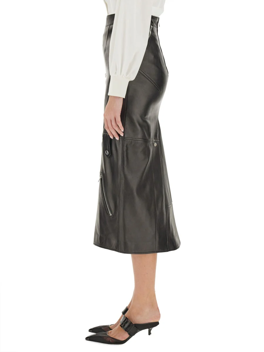 ALEXANDER McQUEEN Zip Detailed High-Waisted Midi Skirt - Image 4
