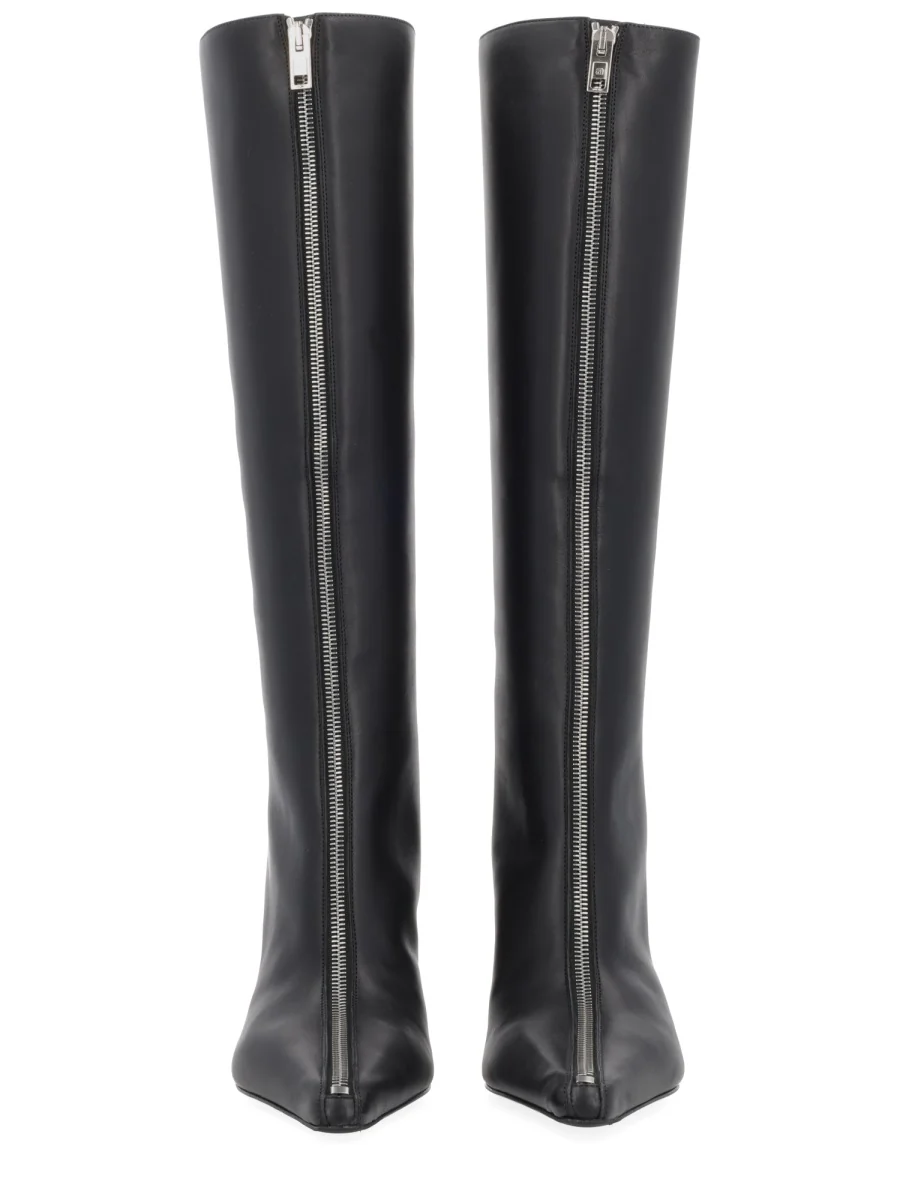 ALEXANDER WANG 85mm Vera Zip-detail Pointed-toe Boots - Image 3