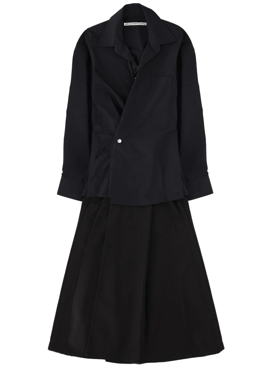 ALEXANDER WANG Pre-styled Wrap Mini Dress in Cotton - Image 3