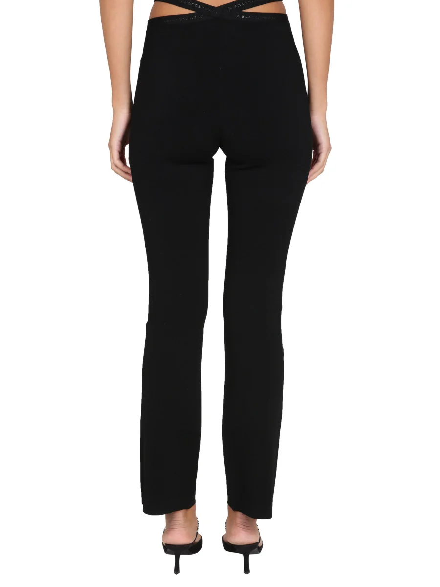 ALEXANDERWANG.T Criss-cross Logo-trim Leggings - Image 4