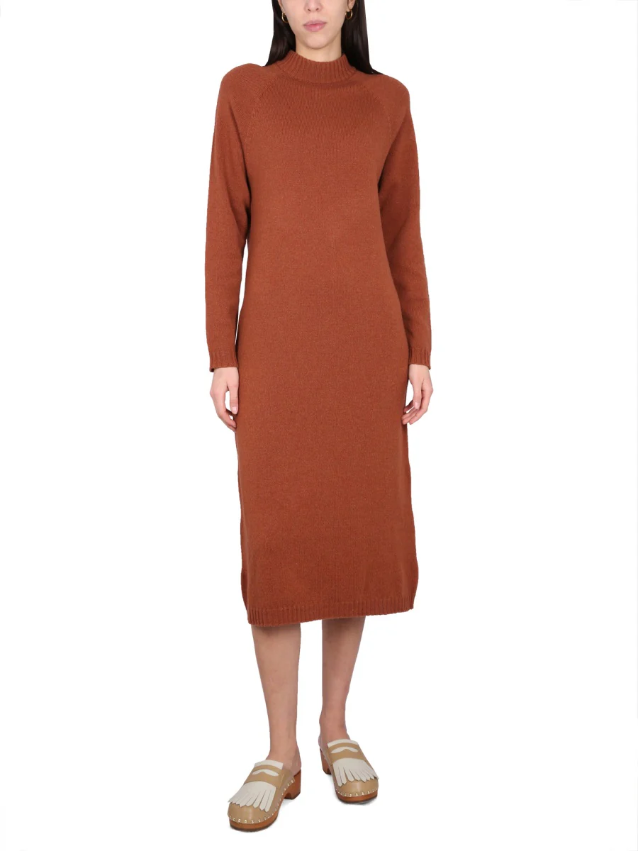 Alysi High Neck Raglan Sleeve Dress - Image 2
