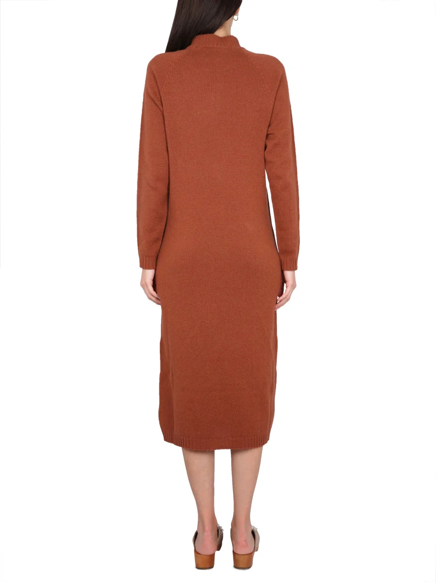 Alysi High Neck Raglan Sleeve Dress - Image 3