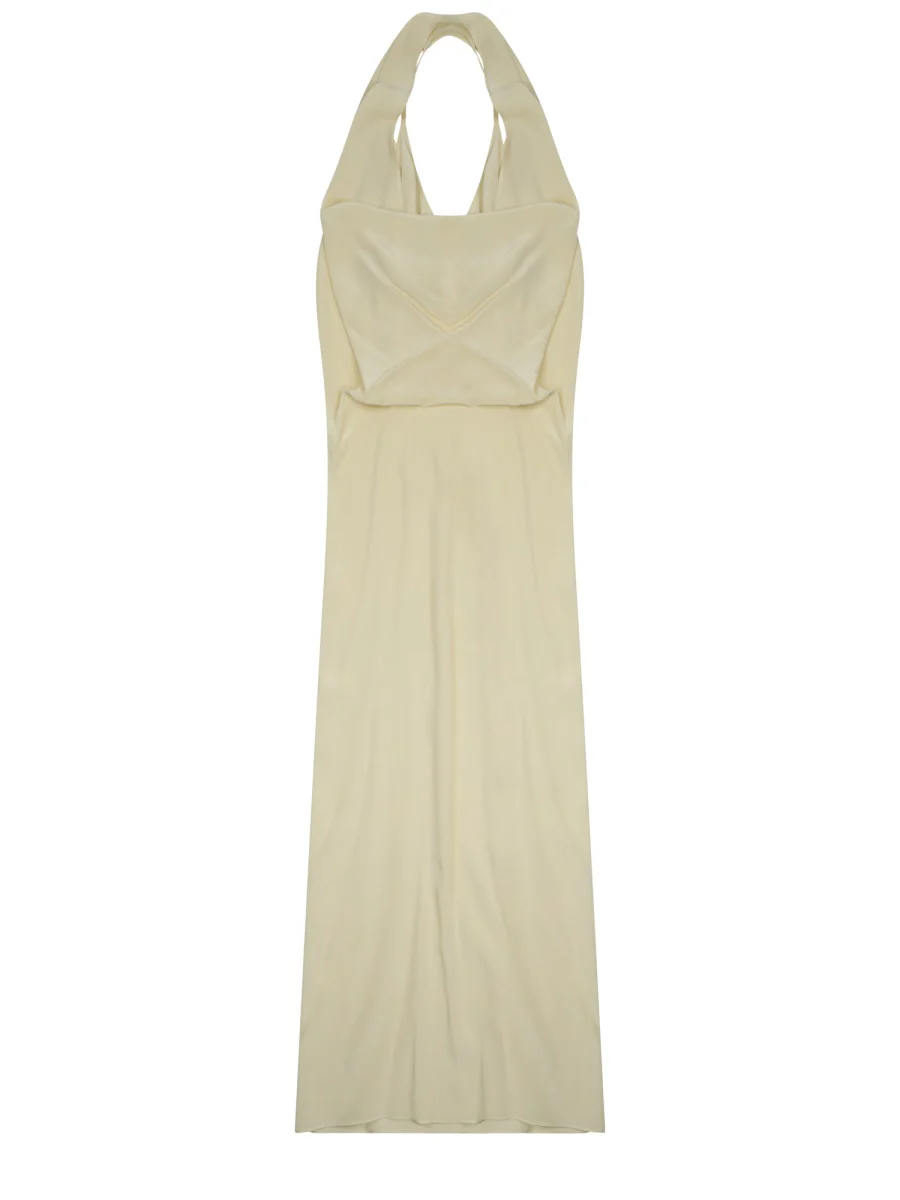 Alysi Silk Suit Dress with Sneck Detail