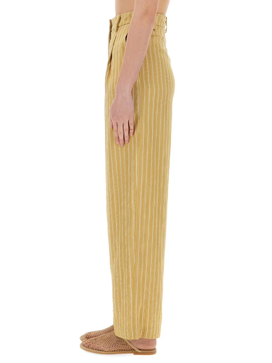 Alysi Wide Fit Striped Satin Tailored Pants - Image 4