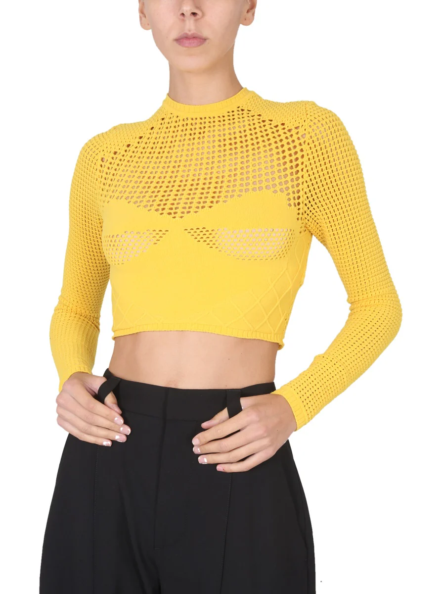 AMBUSH Crochet-hearts Cropped Jumper - Image 3