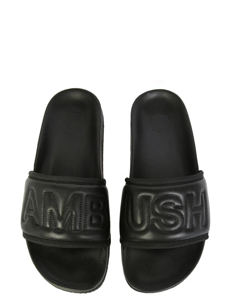 AMBUSH Women Leather Slide Sandals - Image 2