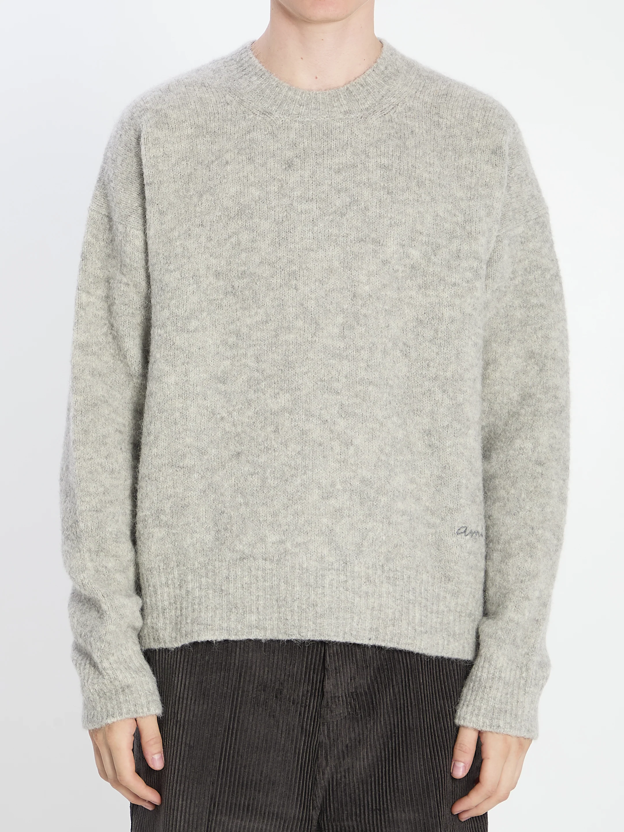 AMI PARIS Ribbed Crew-neck Sweater