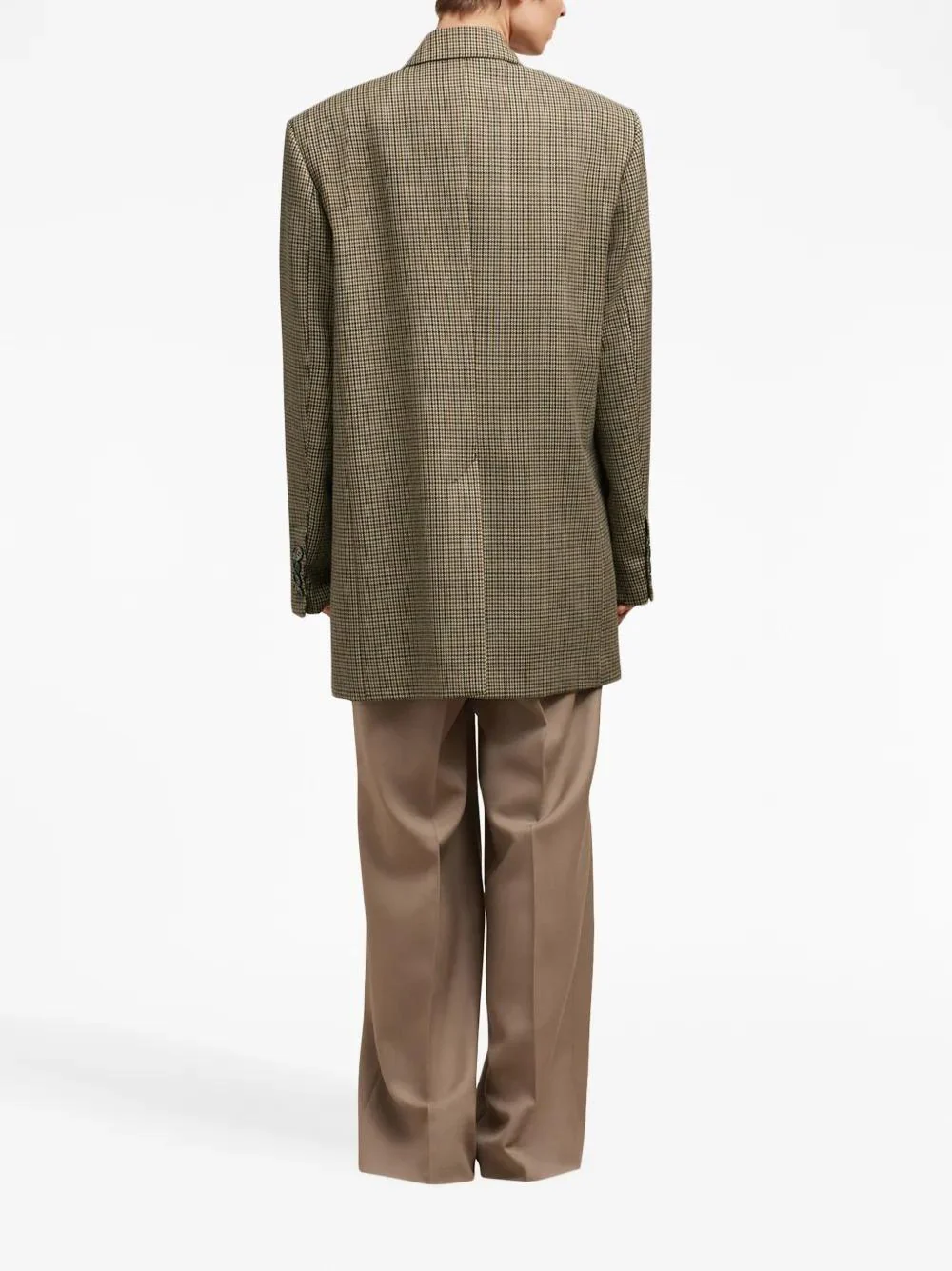 AMI PARIS Virgin Wool Blazer with Pied de Poule Motif - Image 4