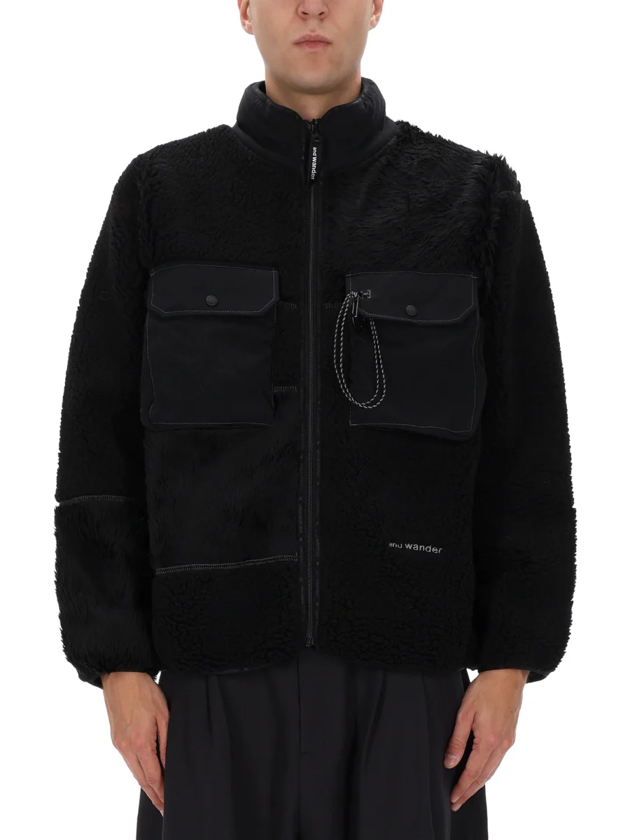 AND WANDER Boa Zip-up Jacket - Image 4