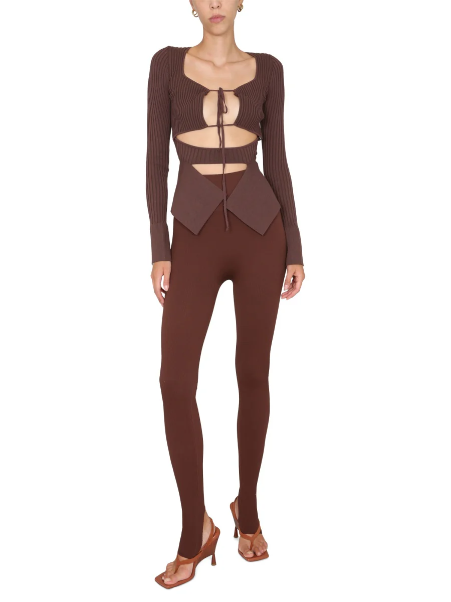 ANDREADAMO Wide Neckline Ribbed Top - Image 2