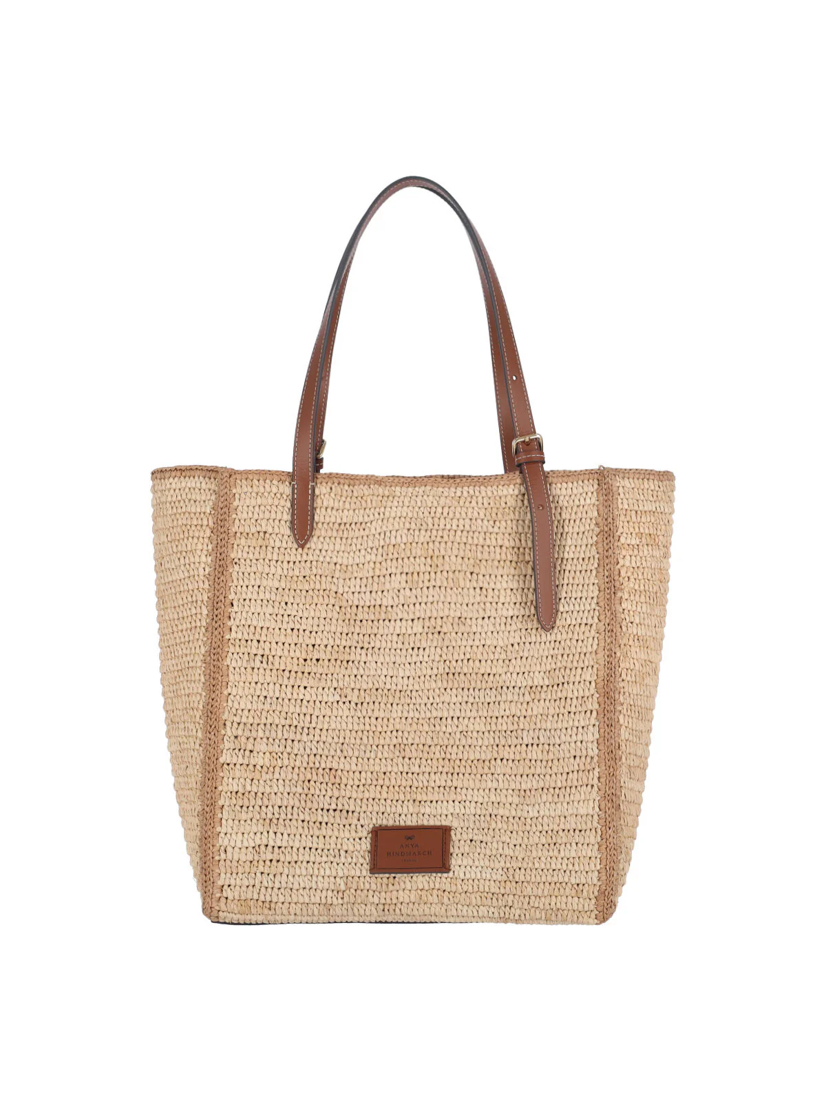 Anya Hindmarch Raffia and Cowhide Small Shoulder Bag - Image 6