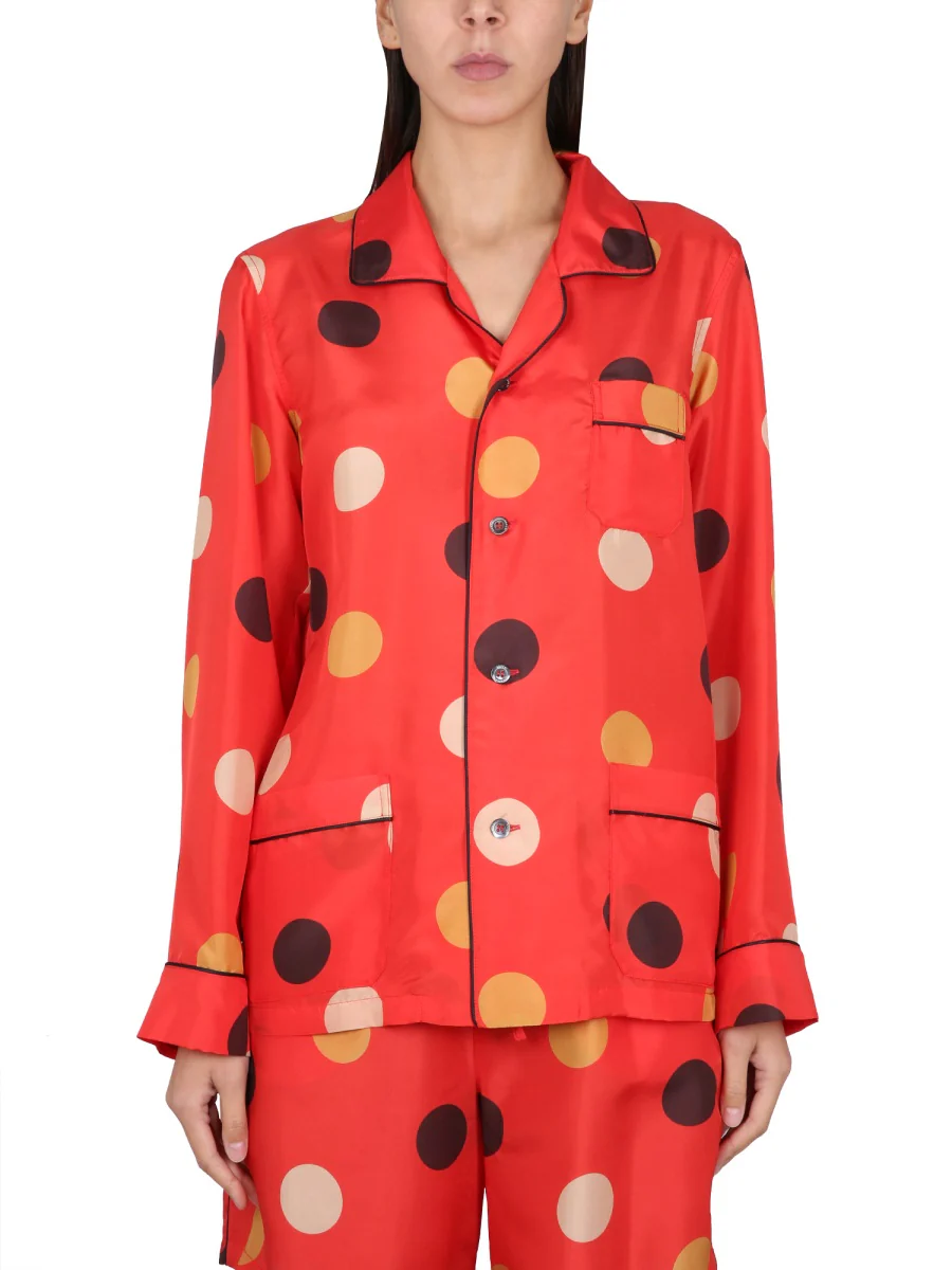 ASPESI Dot-print Silk Shirt