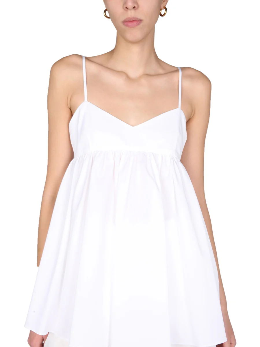 Aspesi Mini Poplin Top with Thin Shoulder Straps - Image 4