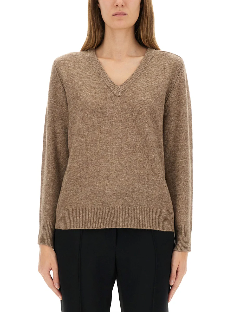 ASPESI Regular Fit Wool-Yak-Cashmere Blend V-Neck Sweater
