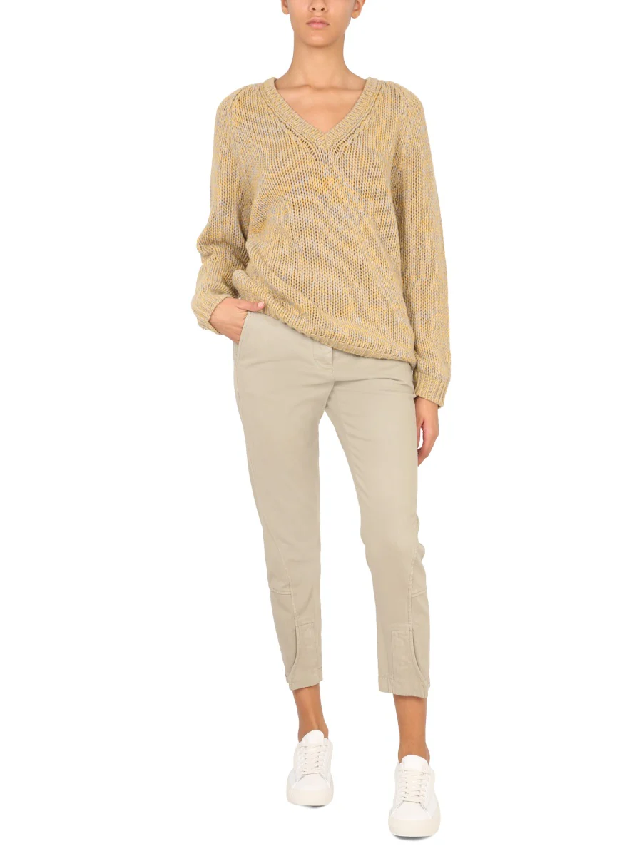 ASPESI Virgin Wool V-neck Jumper - Image 2