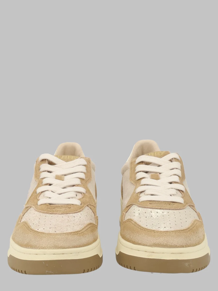 Autry Mini Laminated Suede Sneakers for Women