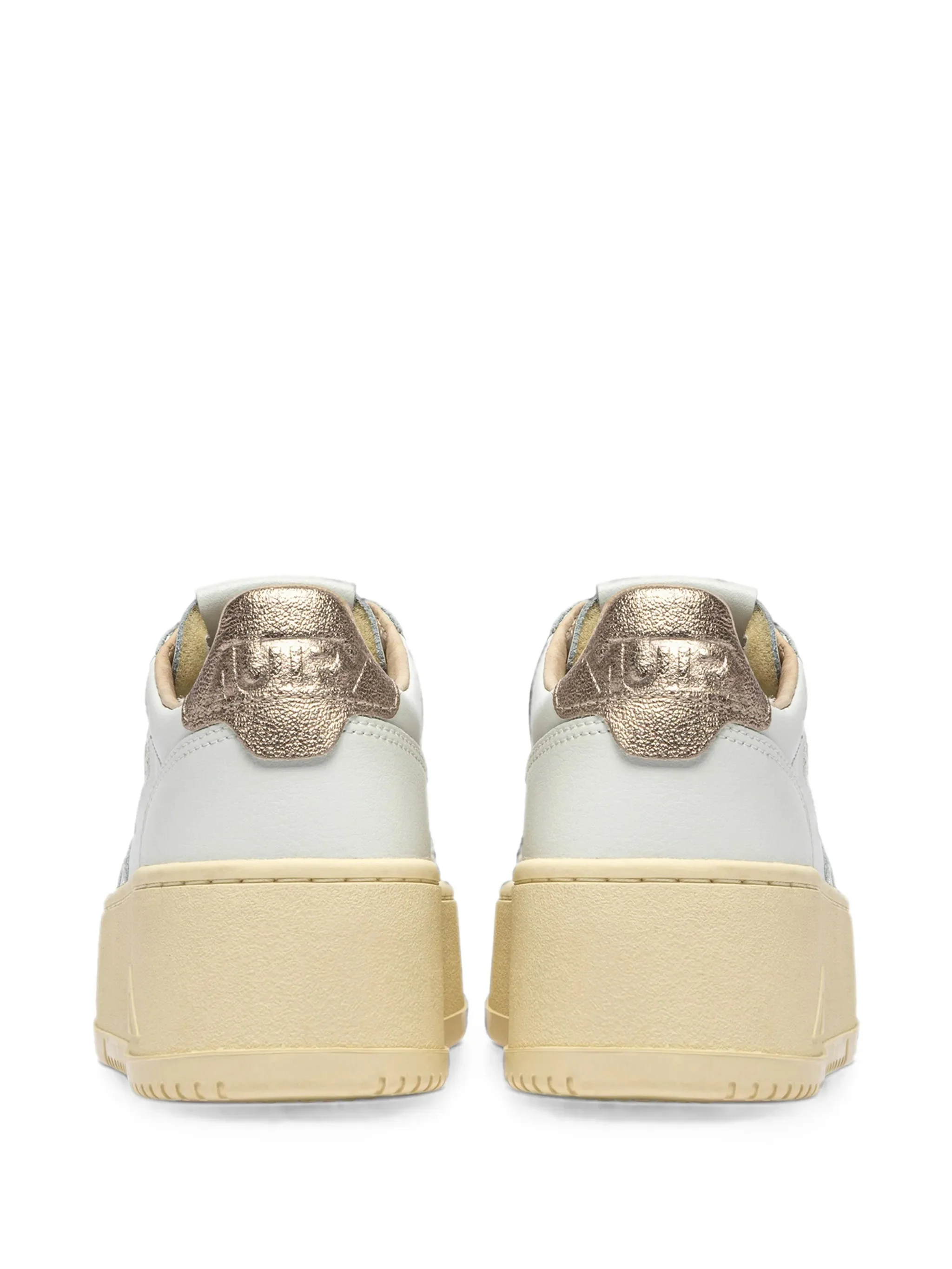 Autry Women’s Leather Platform Sneakers with Perforated Toe and Logo Insole - Image 3