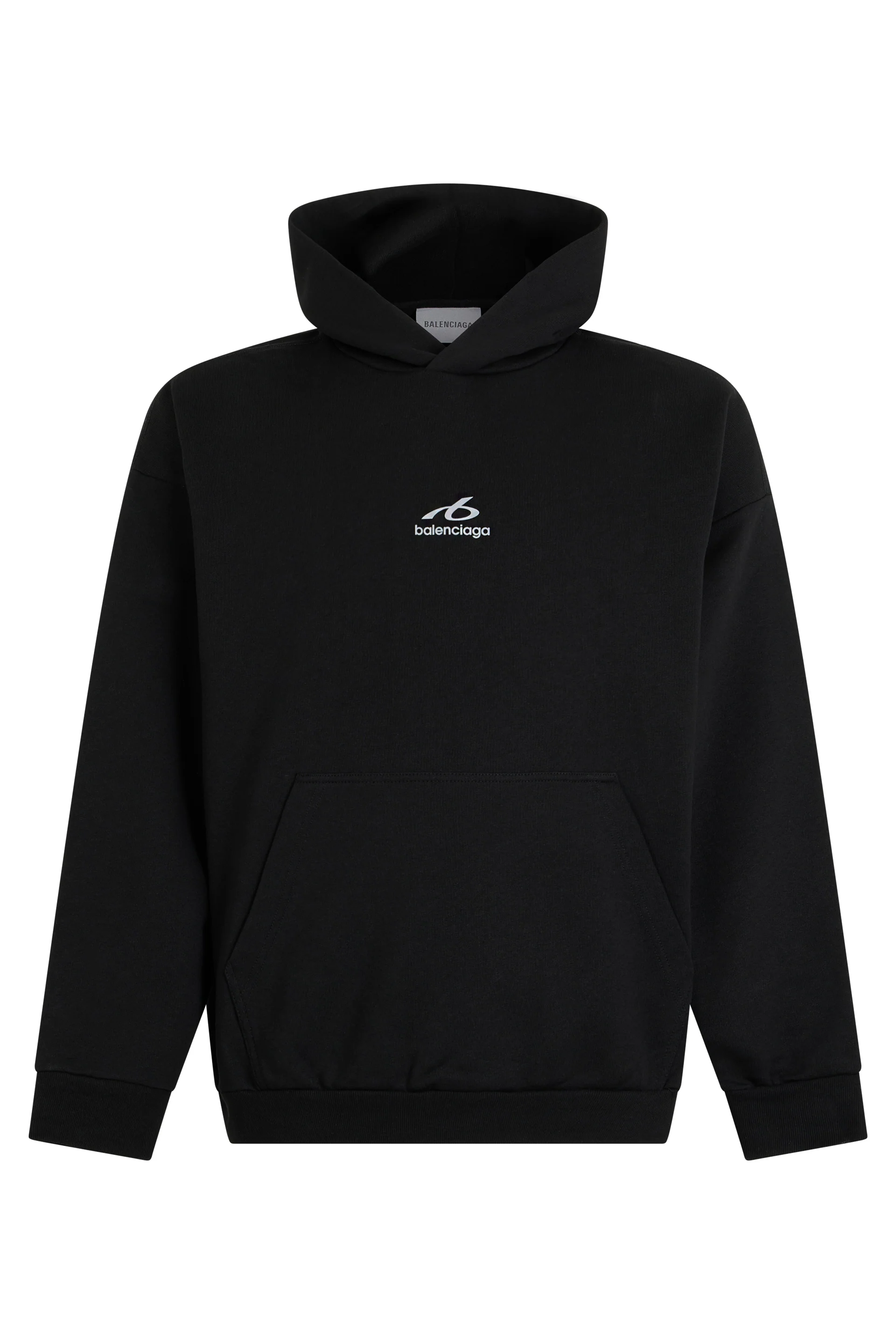 Balenciaga Cotton Hooded Sweatshirt with Logo Print