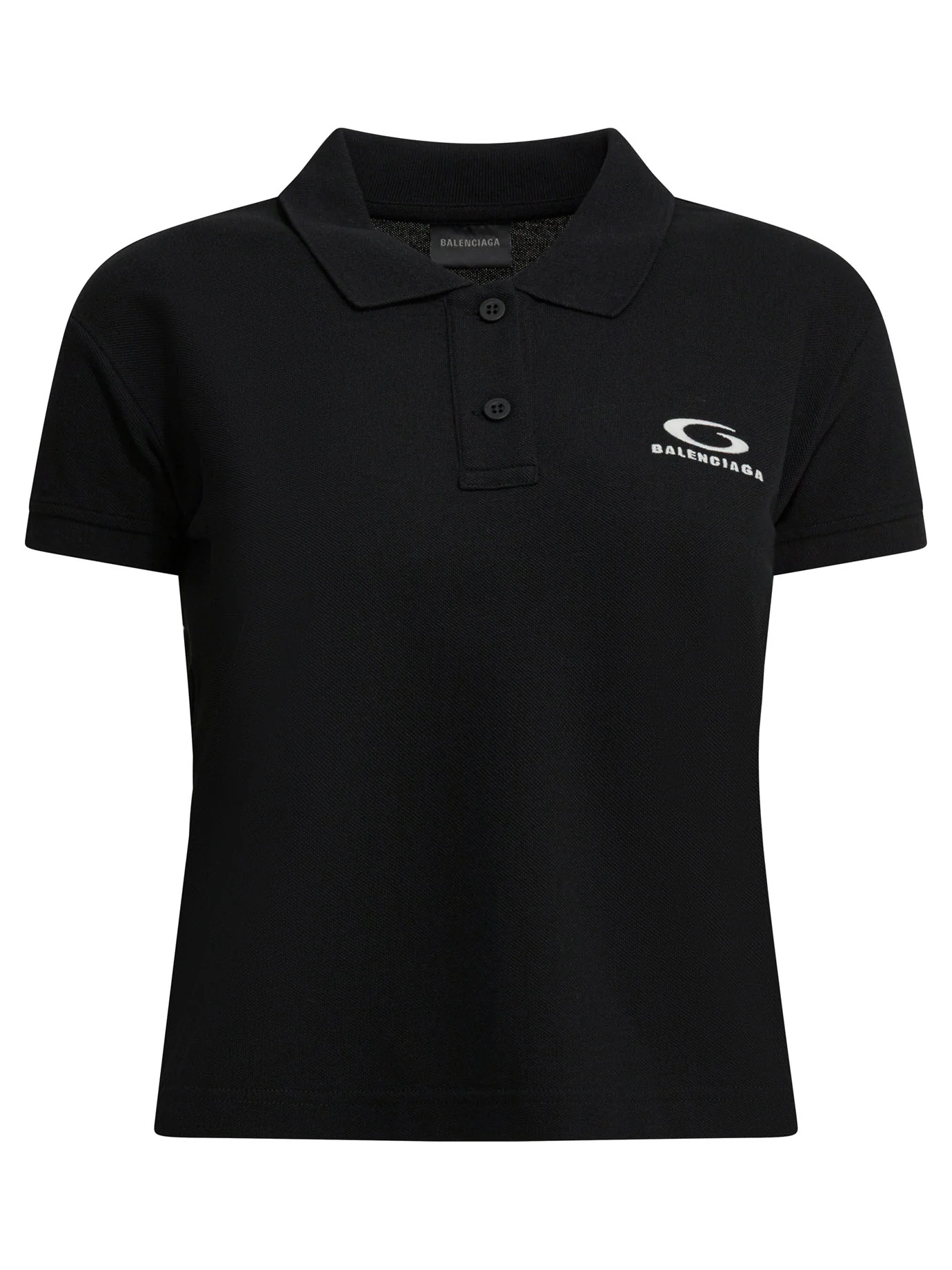 Balenciaga Cotton Polo Shirt with Button Fastening - Women's Short Sleeve - Image 6