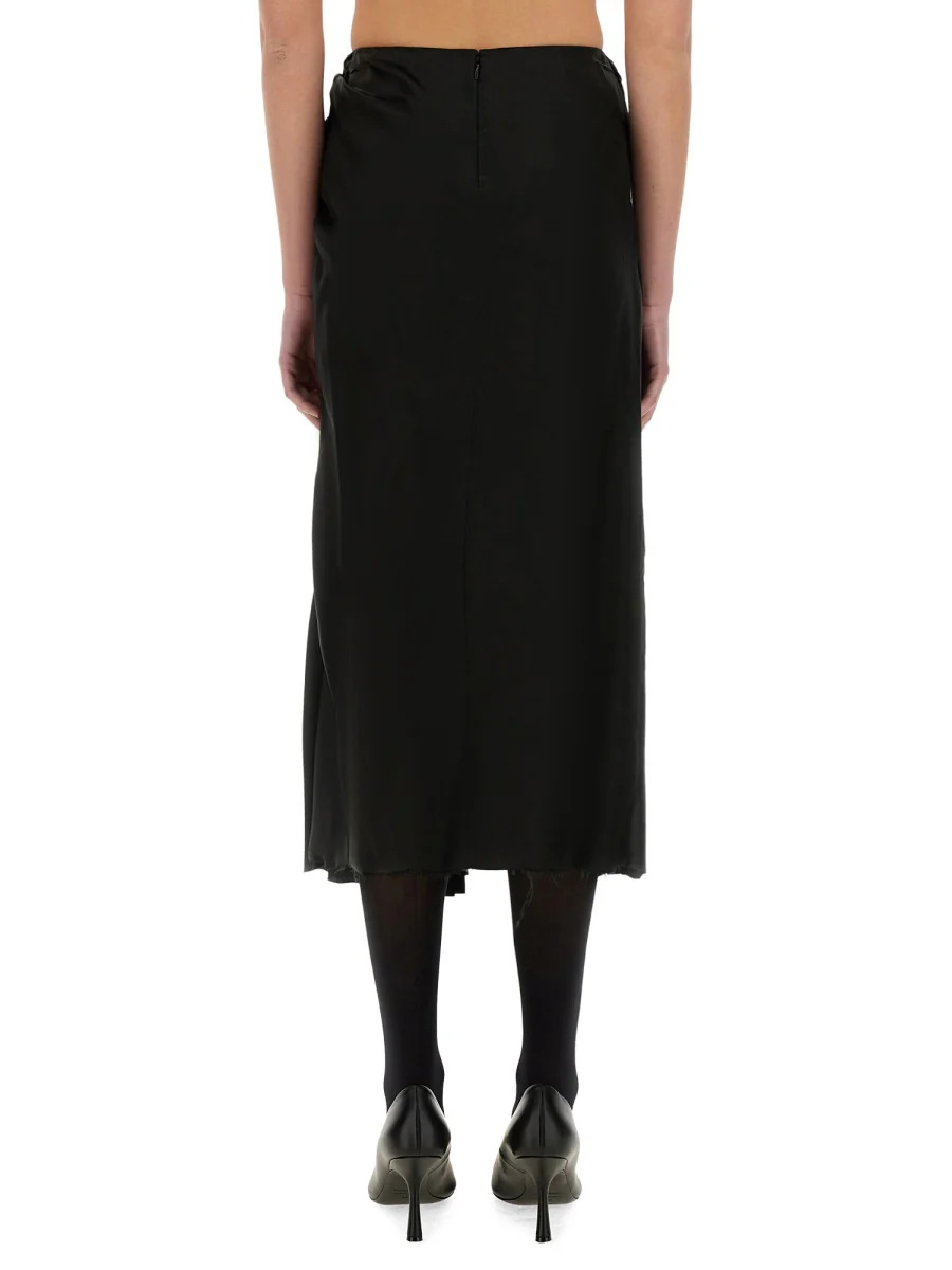 BALENCIAGA Draped Skirt in Cupro Twill - Image 6