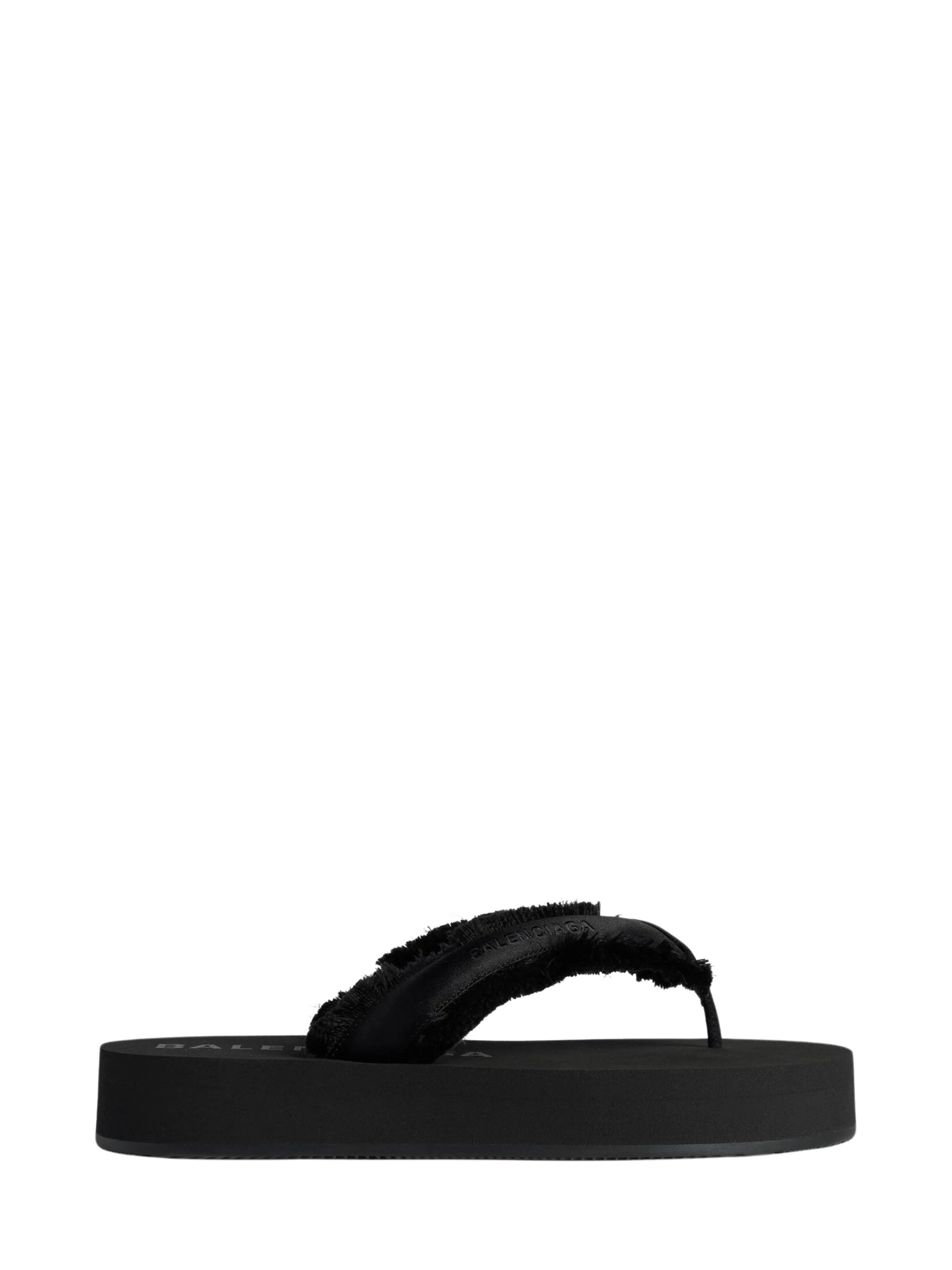 Balenciaga Fringed Strap Logo Embroidered Sandals for Women