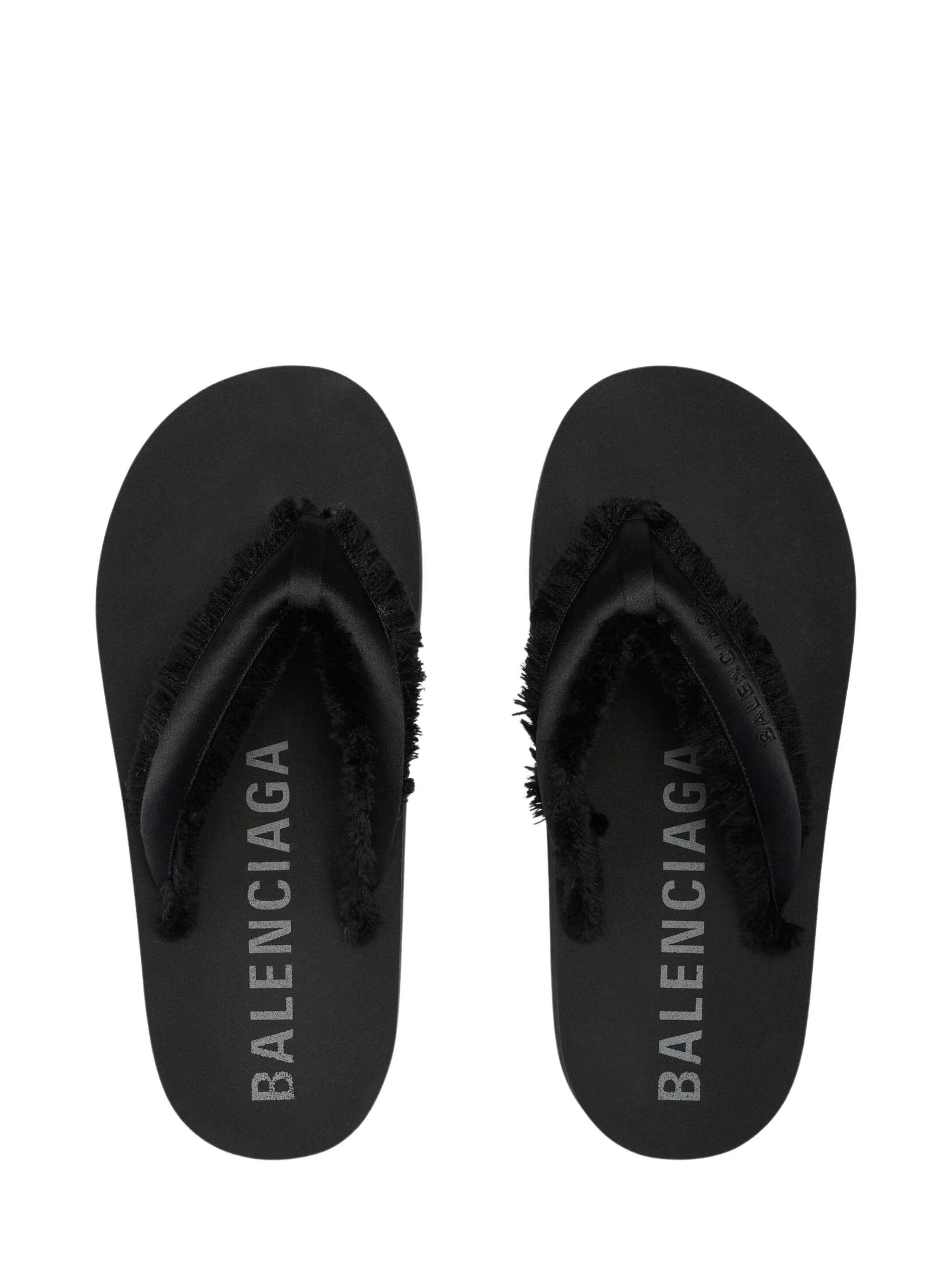 Balenciaga Fringed Strap Logo Embroidered Sandals for Women - Image 3