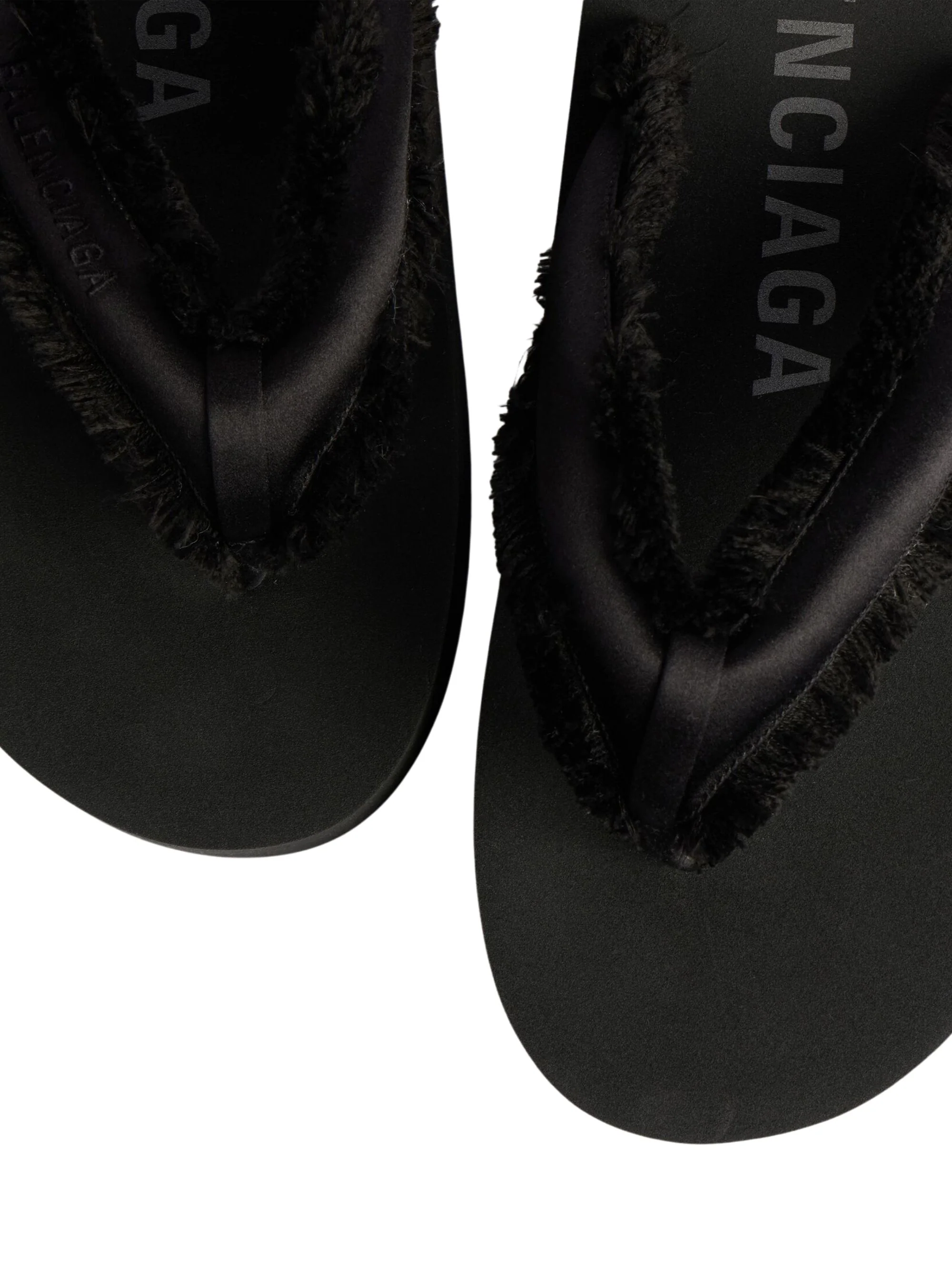 Balenciaga Fringed Strap Logo Embroidered Sandals for Women - Image 7