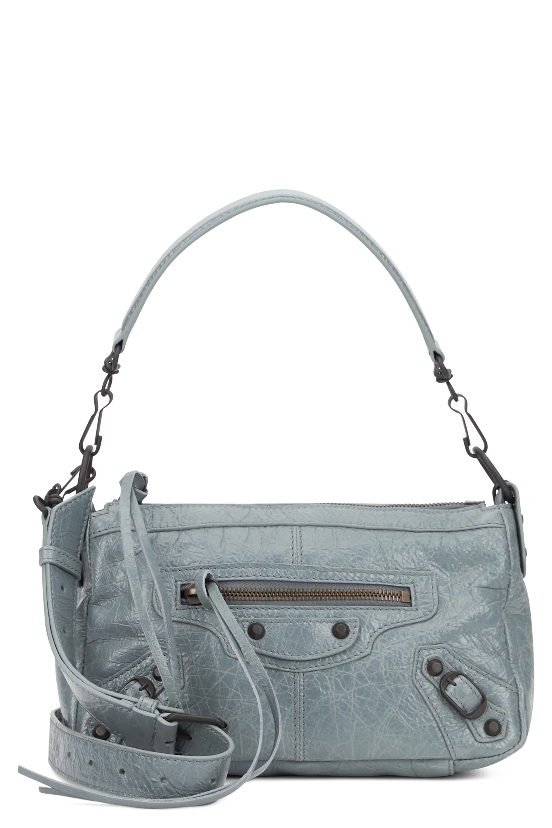 Balenciaga Le City Moto Mini Lambskin Shoulder Bag