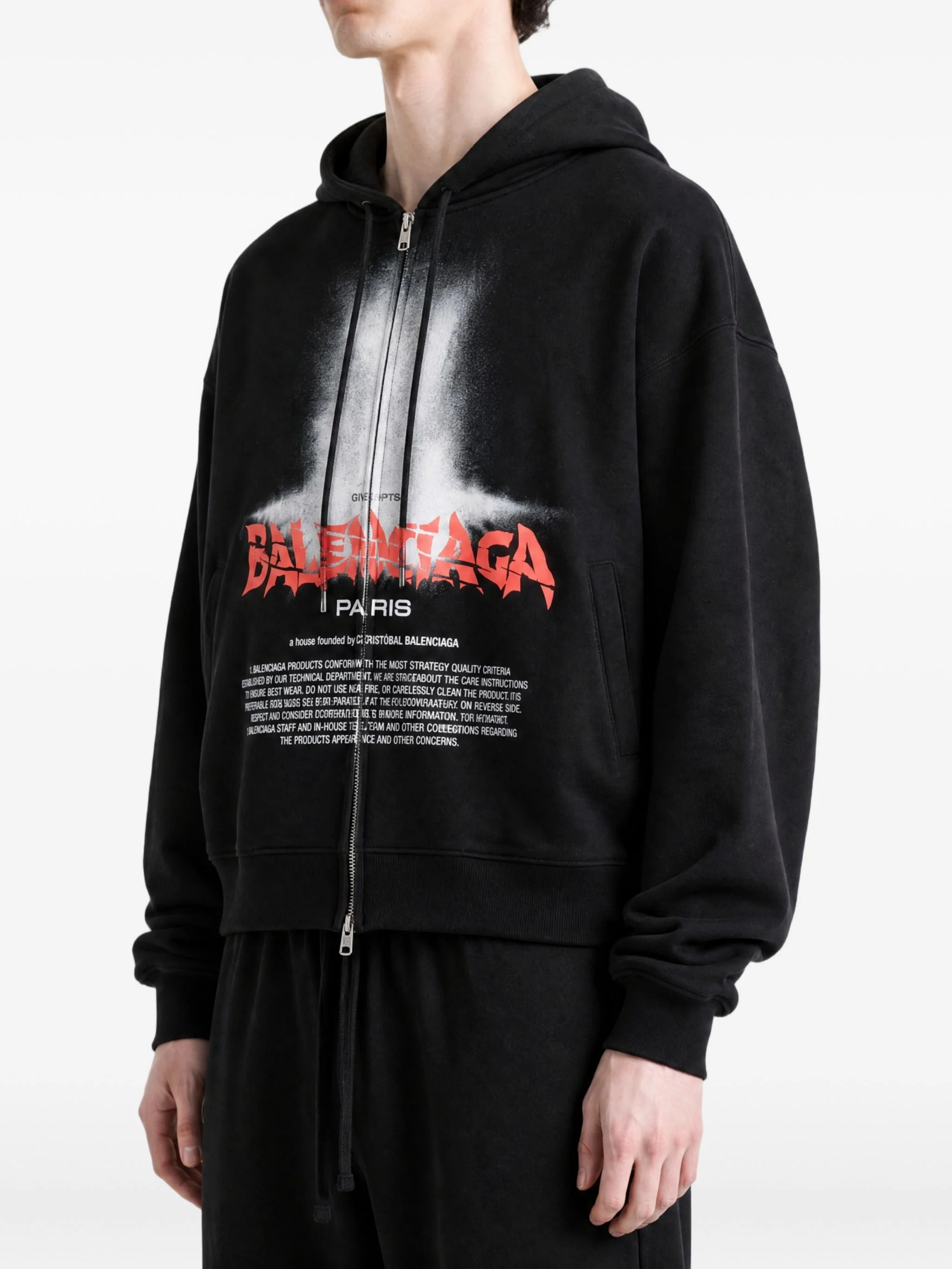Balenciaga Men’s Oversized Zip-Up Jacket, XS - Image 2
